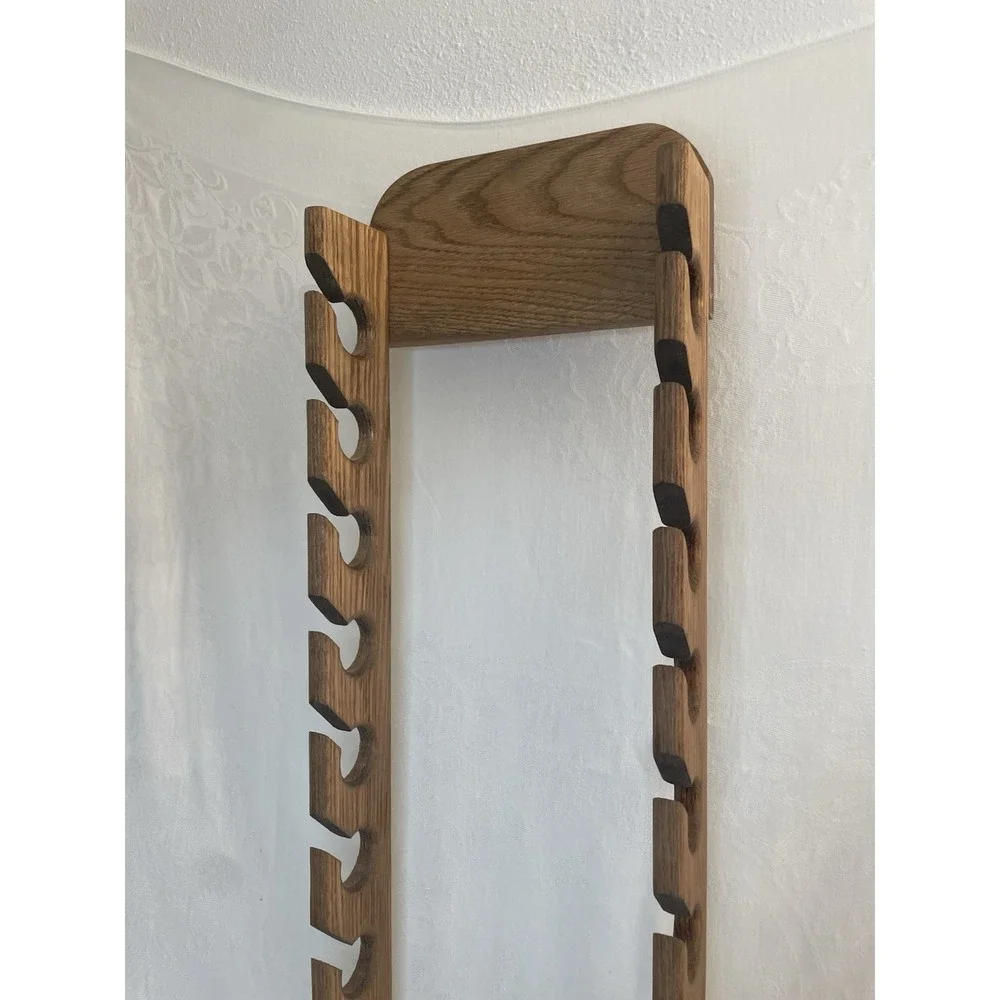Wooden Wall Mount Baseball Cap Rack Storage Solid Wood Holds 20 Hats 34